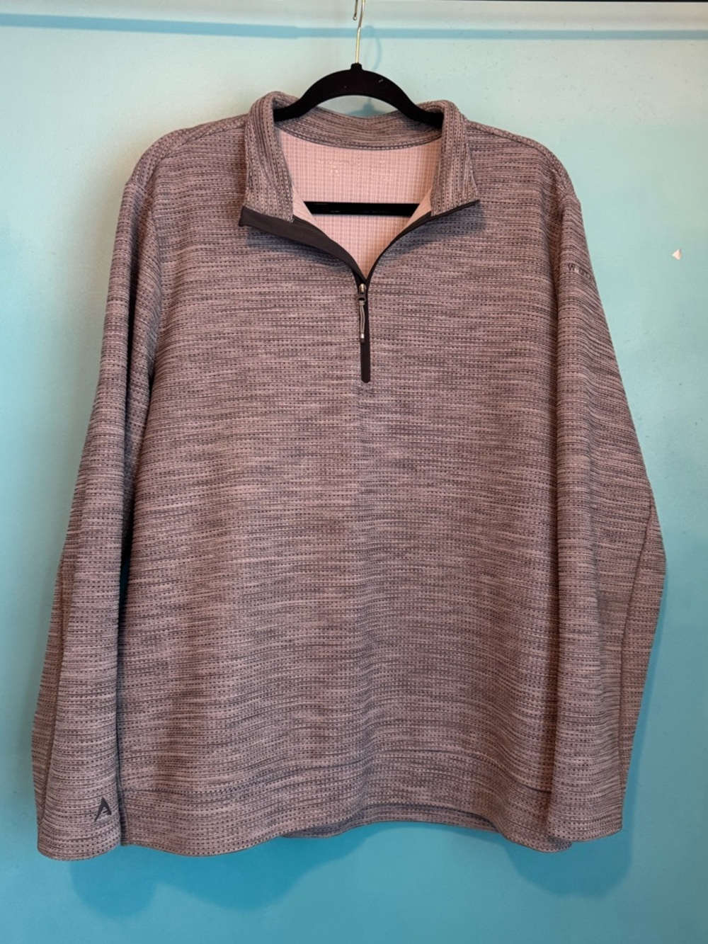 Antigua Men's Heathered Gray Quarter-Zip Pullover